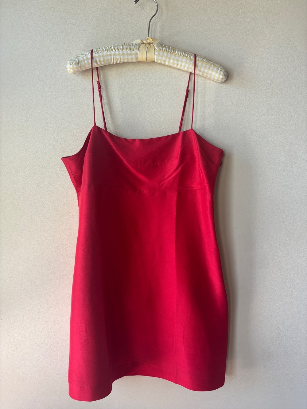 Realization Par, Super Real Claudia Schiffer Collection, 100% silk red minidress